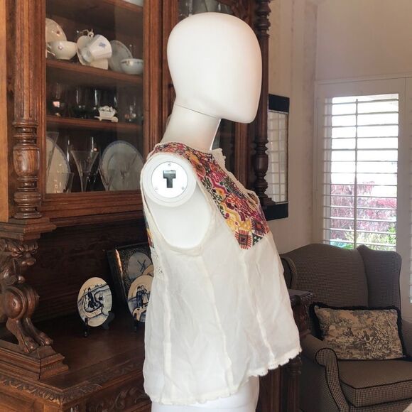Free People Ivory Lohri Peasant Top Sz XS - Picture 6 of 8